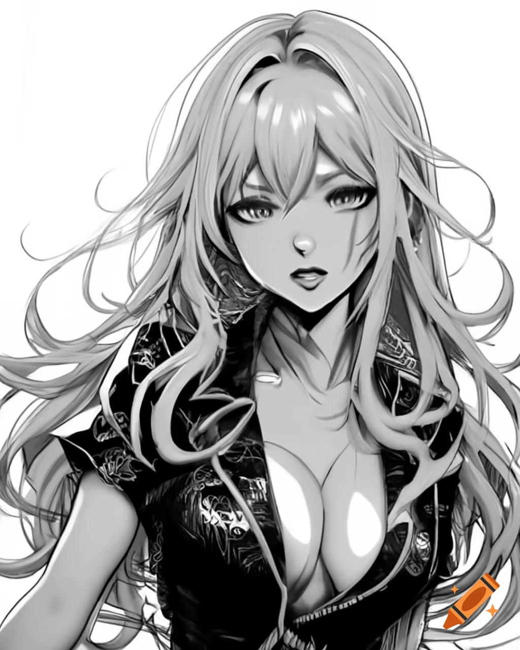 Japanese rebellious gyaru in summer uniform on school rooftop, pixel art style