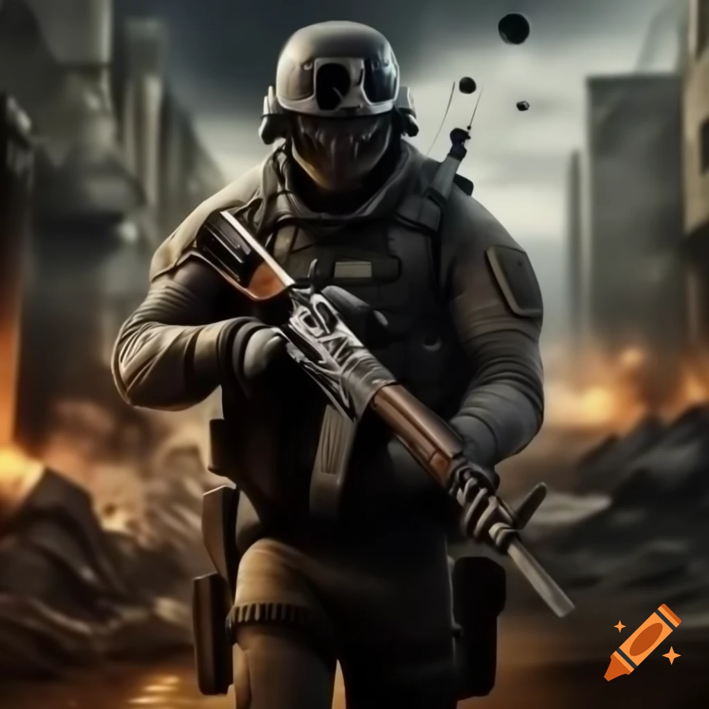 Soldier navigating urban ruins on Rebirth Island in Call of Duty Warzone