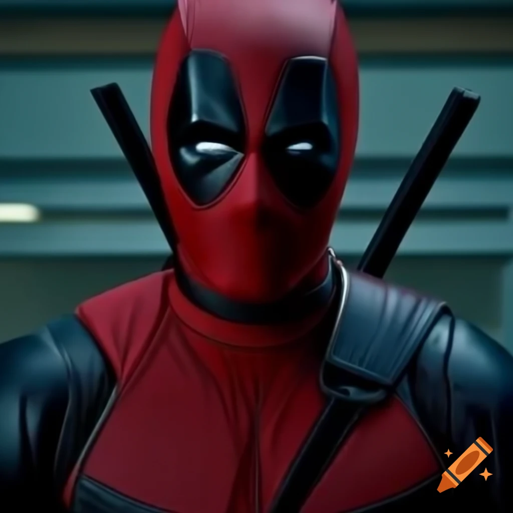 Deadpool character in action pose