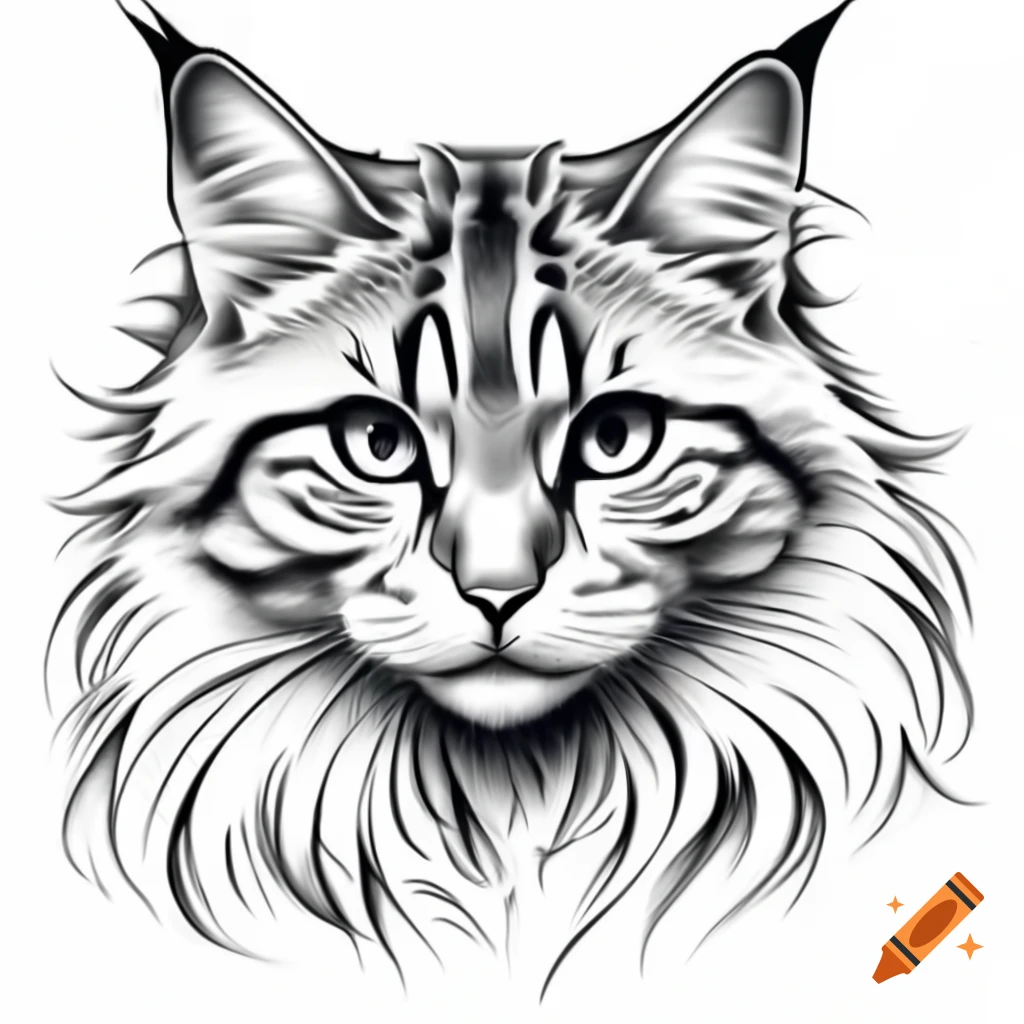 Captivating feline with striking fur