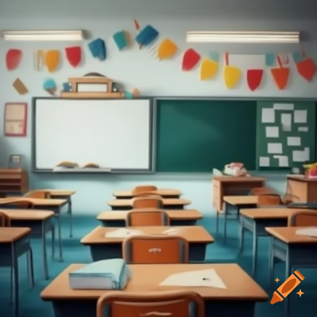 Birthday decorated school classroom featuring two boards