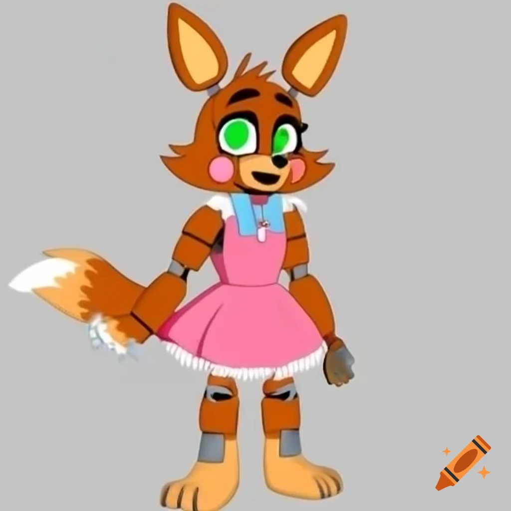 female-animatronic-fox-with-white-and-pink-tail-on-craiyon