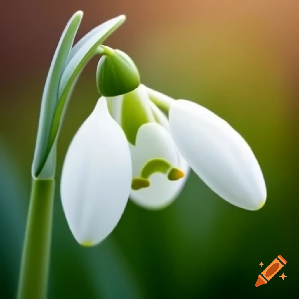Snowdrops flower in natural setting