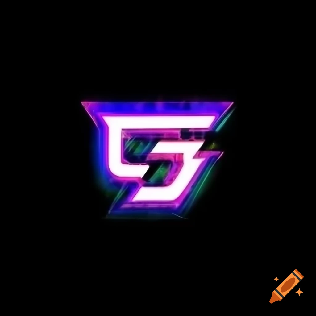 Glitch gaming logo design