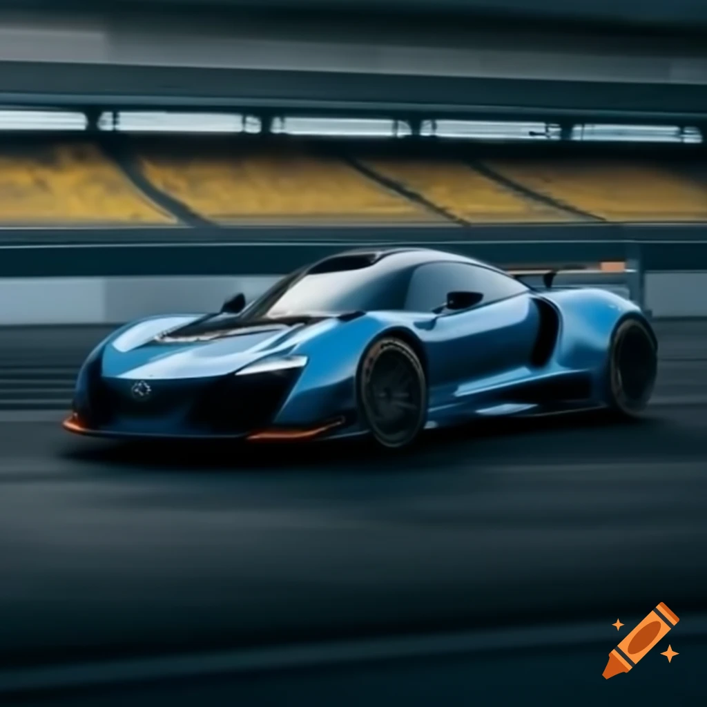 Sports car on a racetrack
