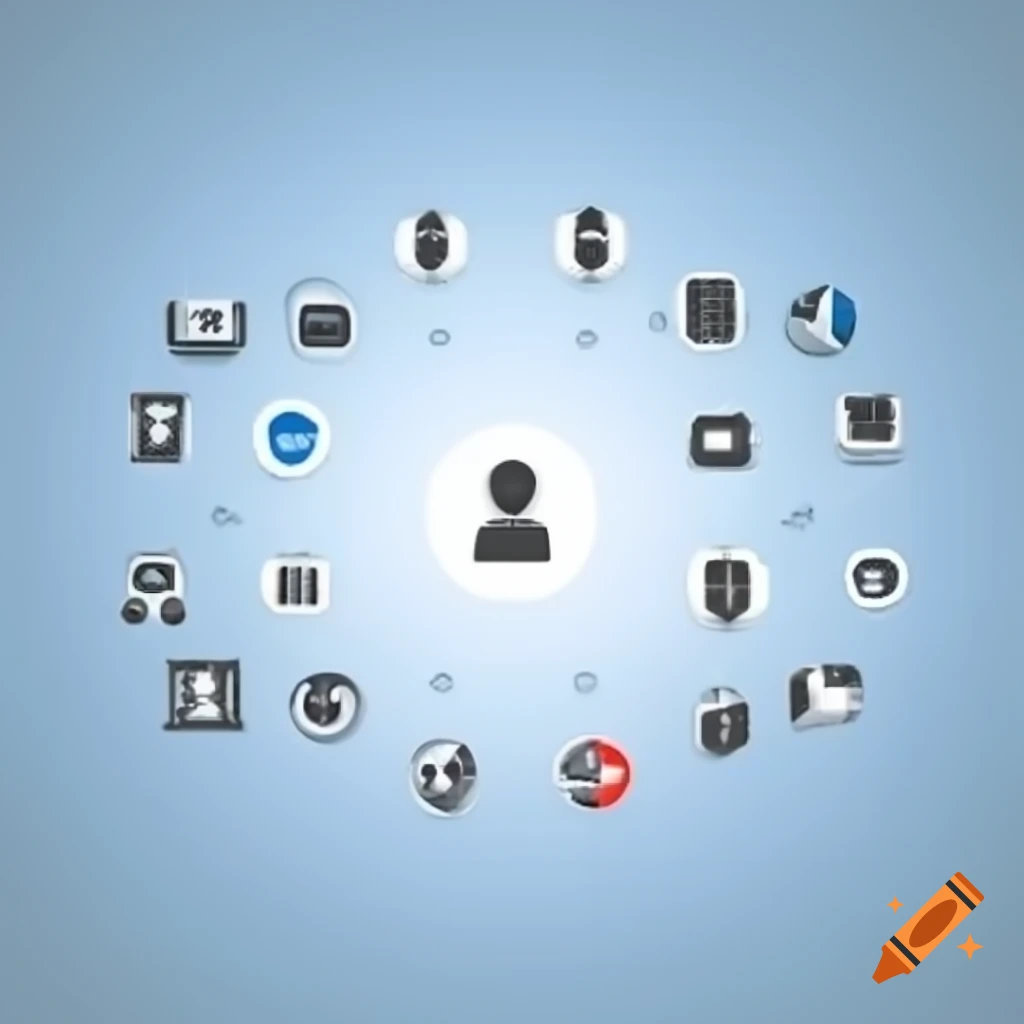 Button icons for modern CRM software design