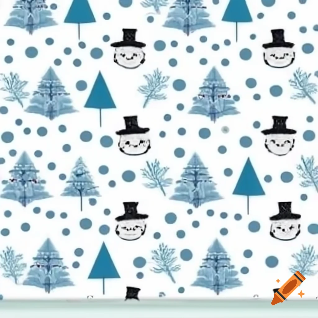 Pattern design for pajamas featuring snowmen