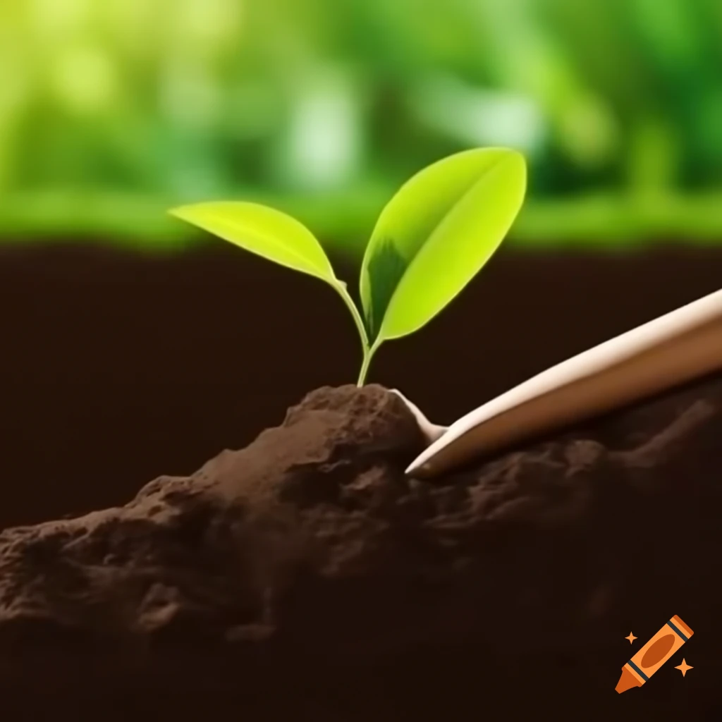 Close-up view of soil texture
