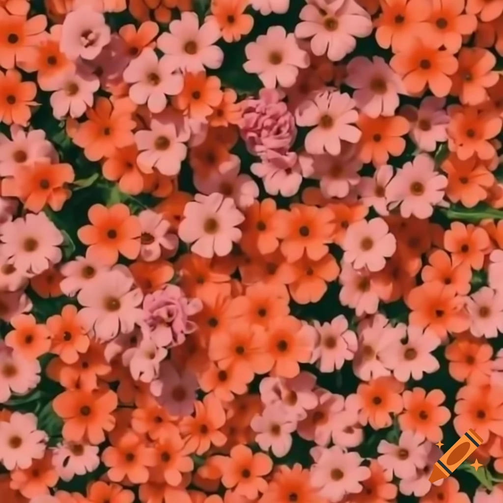 Flower photo with terracotta background