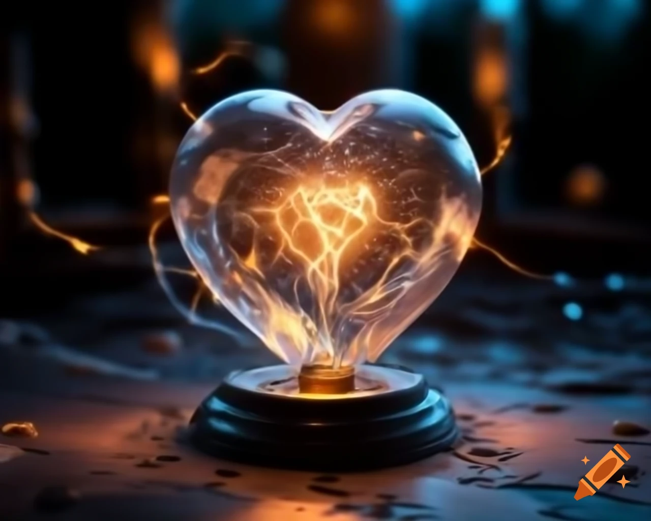 Intricate lightbulb filament ablaze creating glowing constellations