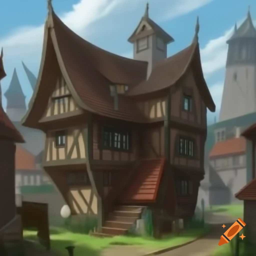 Medieval town house architecture