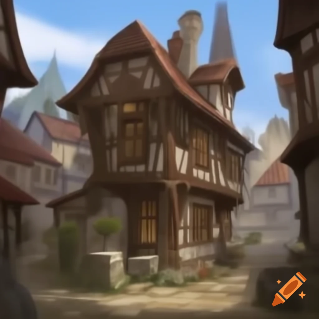 Medieval town house architecture