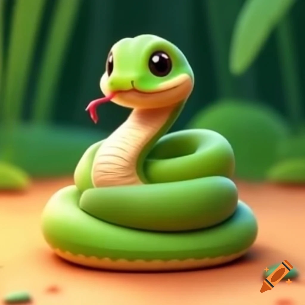 Adorable snake with a charming appearance