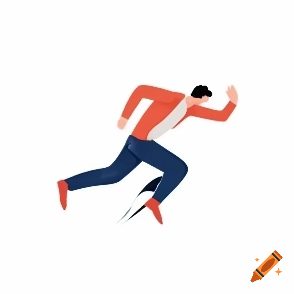 Man falling into trapdoor