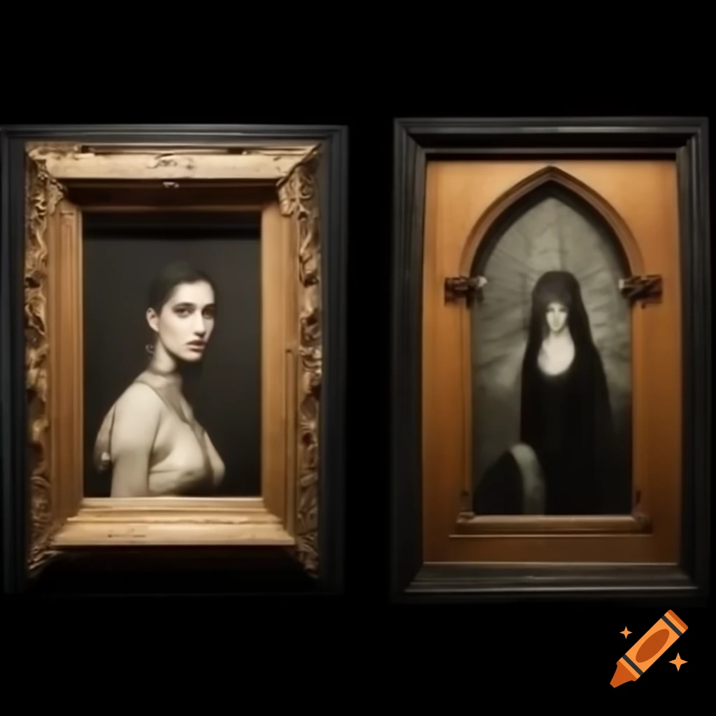 Contrast Diptych featuring Southern Slav female and Gothic woman