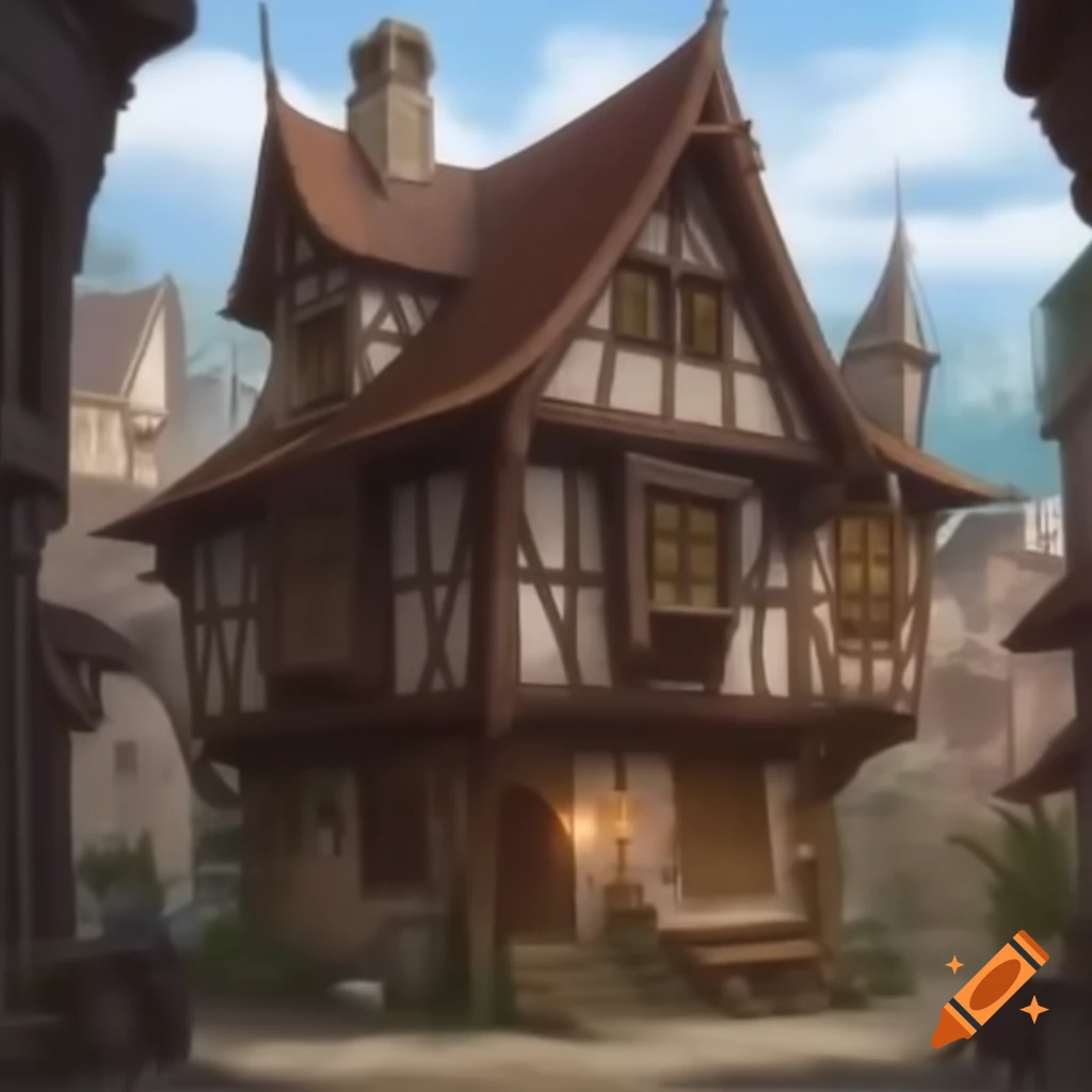 Medieval town house architecture