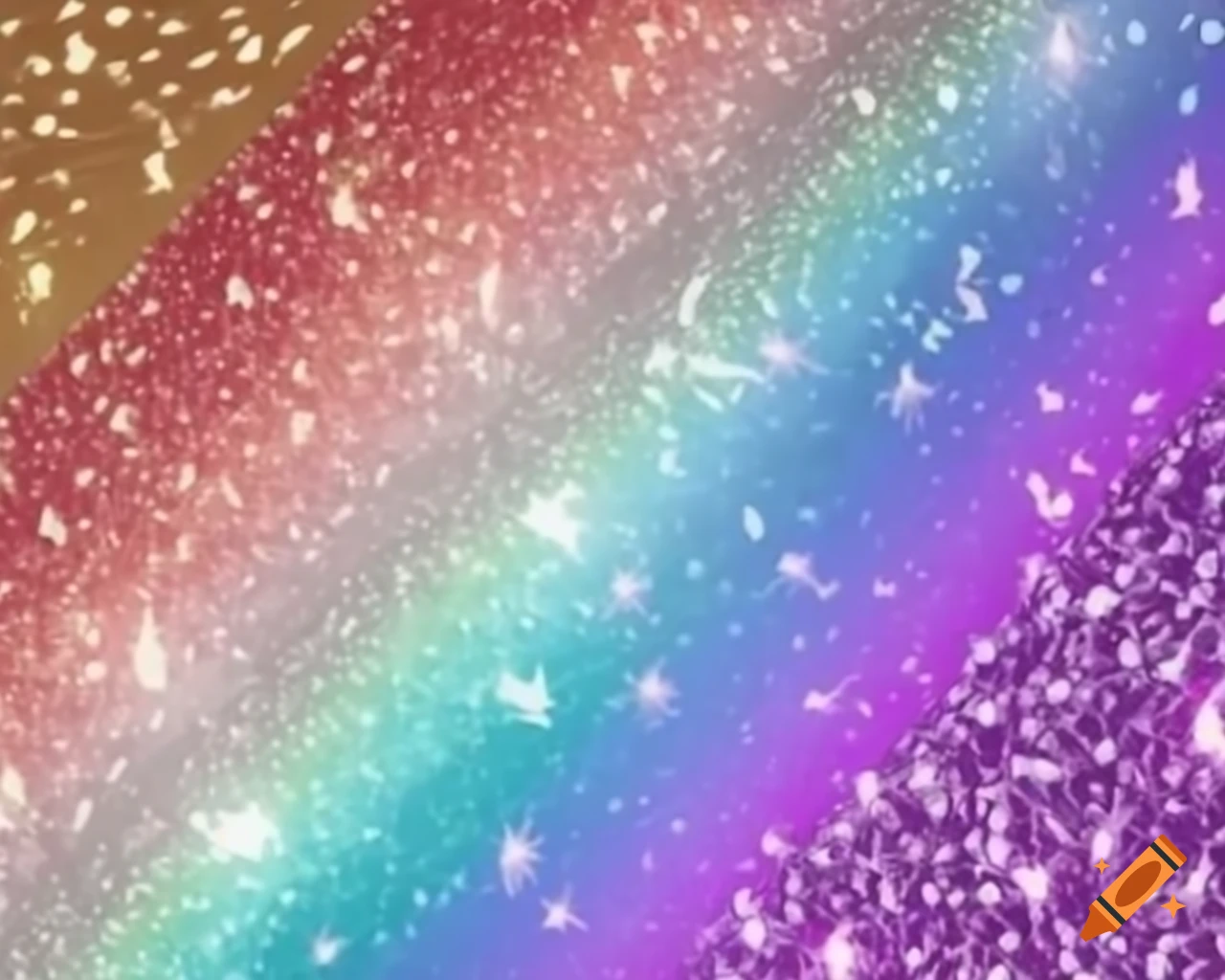 Luminous fairy dust glittering in rainbow shades in storybook style