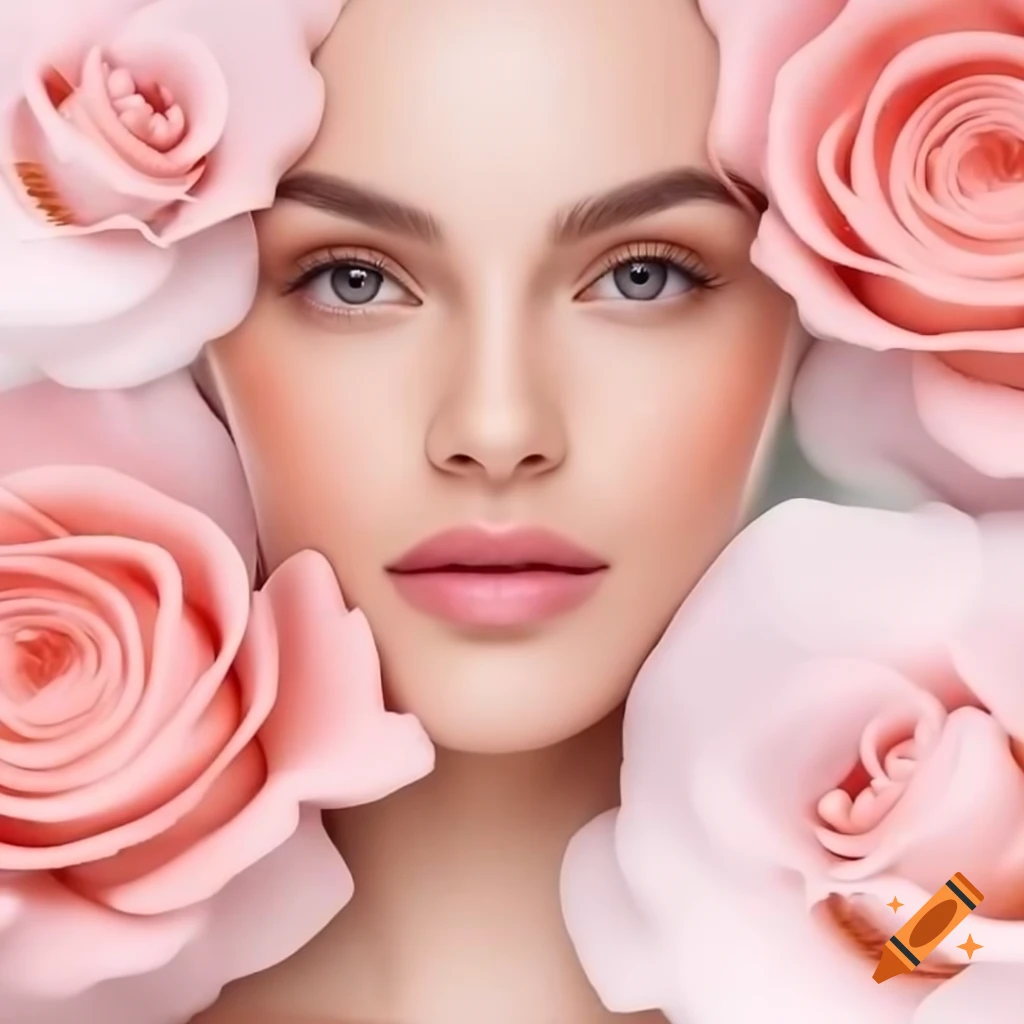 Elegant branding design for Rose Rubio Harmony Esthetics with soft pastel pink gradient