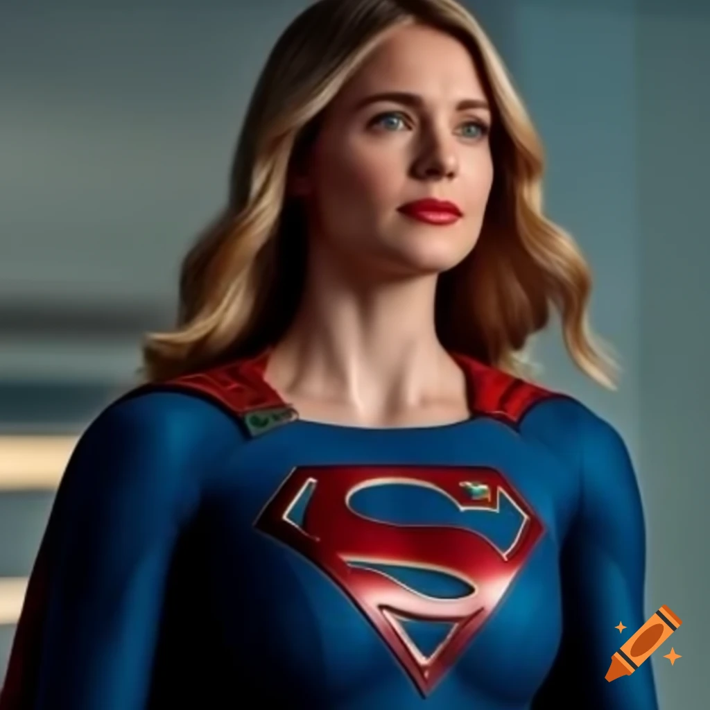 Nordic woman wearing a superhero costume
