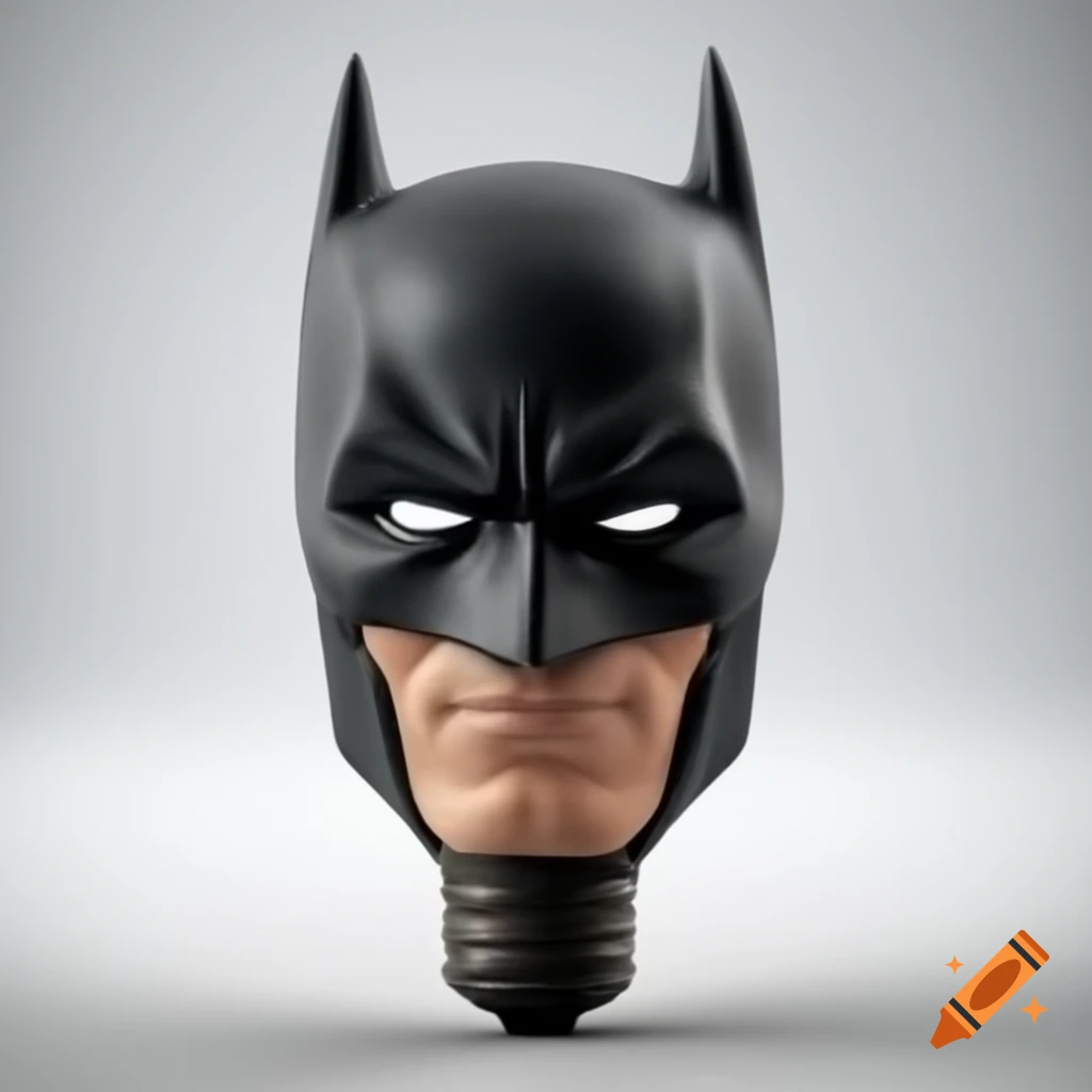 Realistic batman design resembling a light bulb