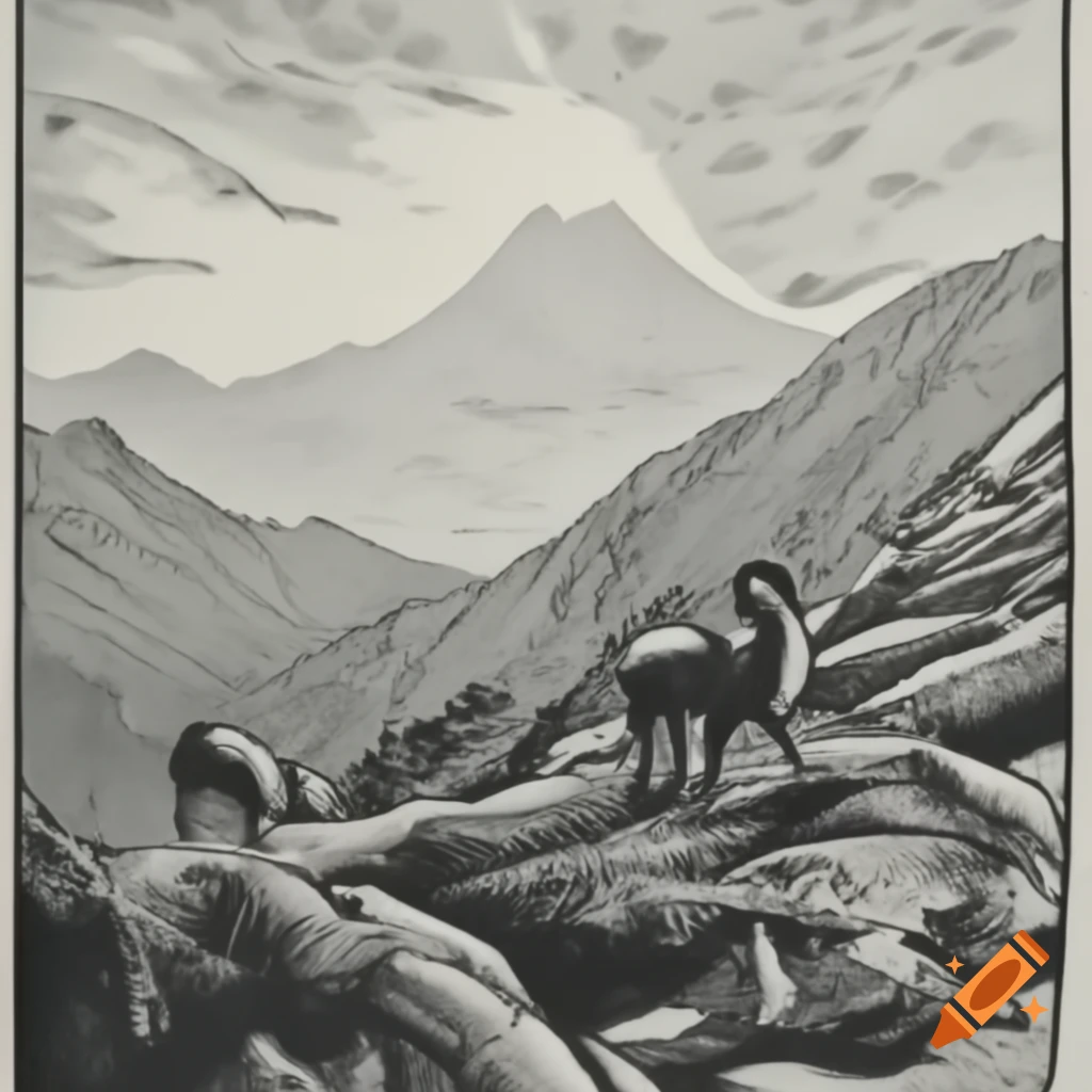 Sunrise over Hart Mountain with bighorn sheep grazing