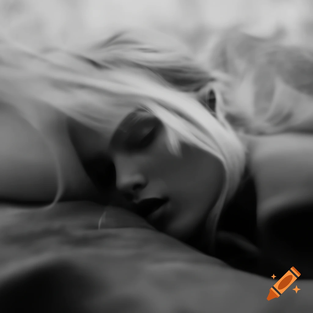 Blonde woman in casual pose with flash photography, resembling Zara Larsson