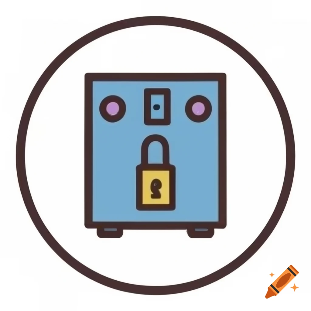 Locker with padlock on door