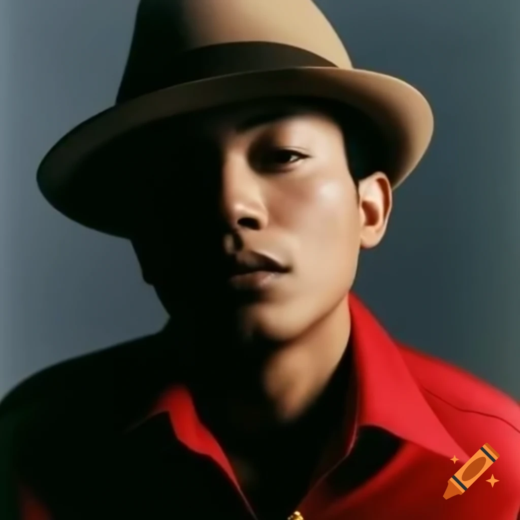 Colored self-portrait of Antwan Sugabo, fictional Chinese-American singer and rapper
