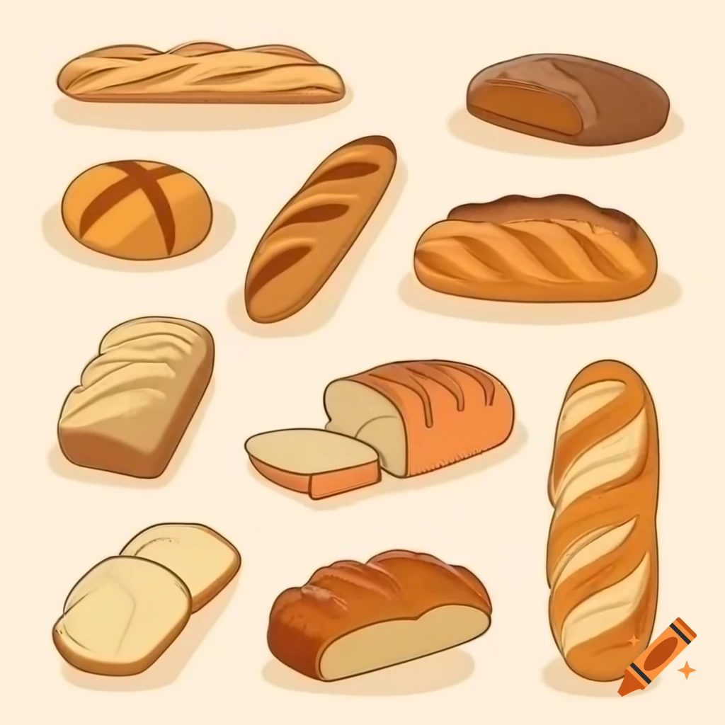 Variety of freshly baked bread displayed on a table