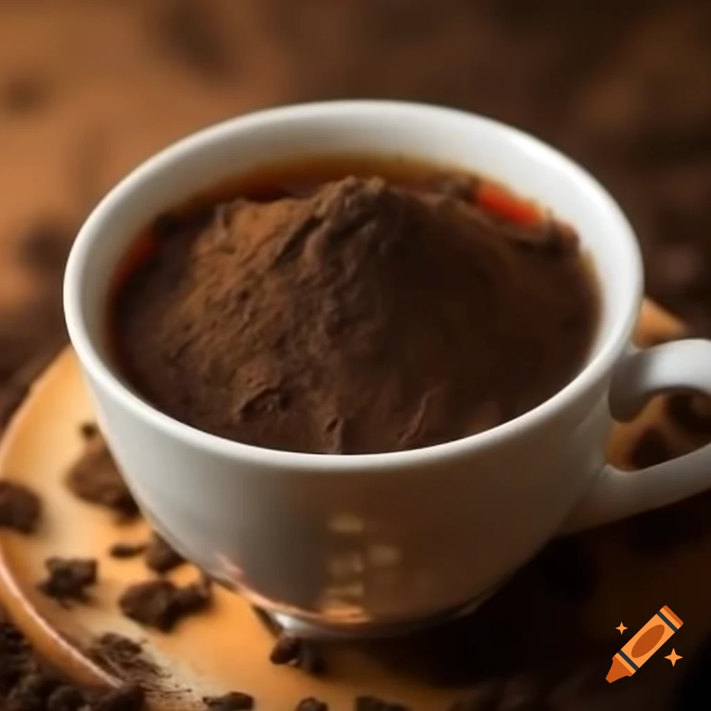 Tea cup filled with dirt