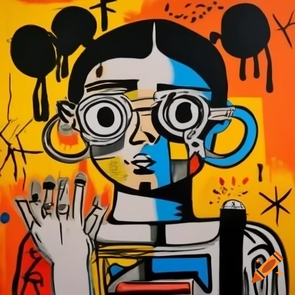 Stupid ideas painting by Basquiat and Francisco Eppens