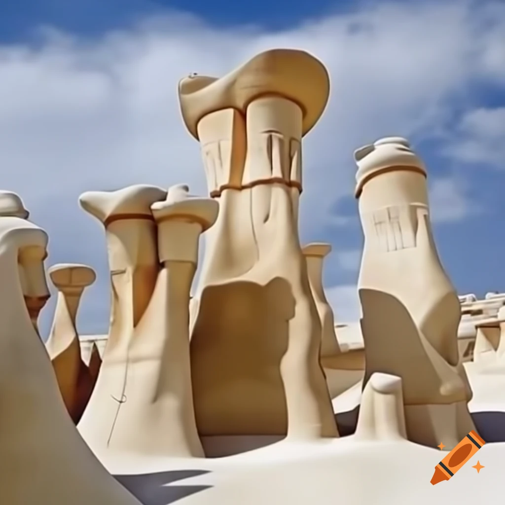 Ancient stone hoodoo pillars resembling strange figures