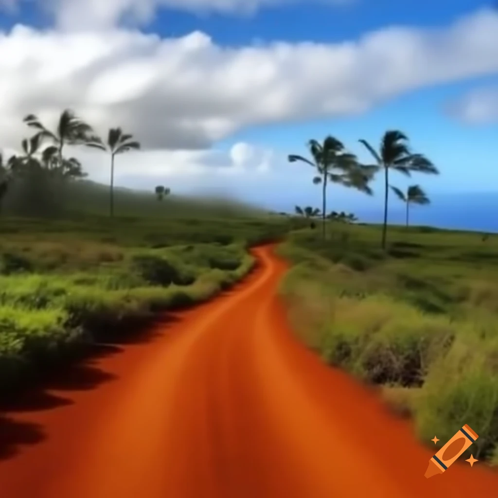 Dirt road in Kuau, Maui showcasing natural landscape