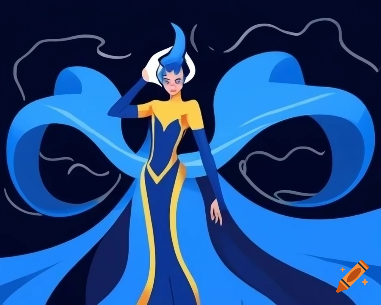 sleek-female-air-hero-costume-in-blue-white-and-silver-design-on-craiyon