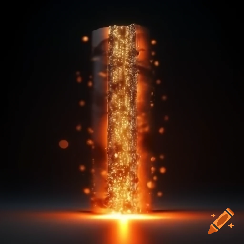 3D design featuring light background with orange effects