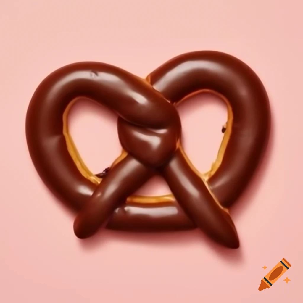 Brownie shaped like a pretzel
