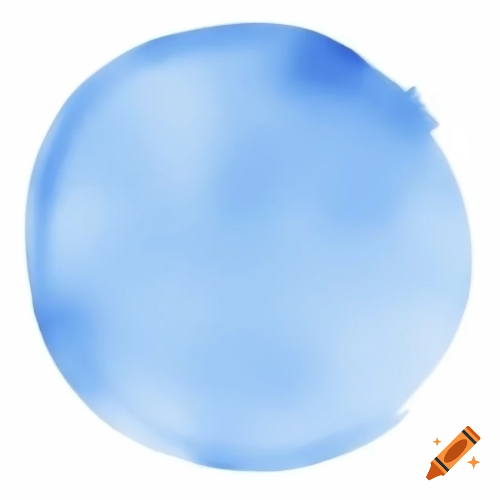 Circle on white background in watercolor style