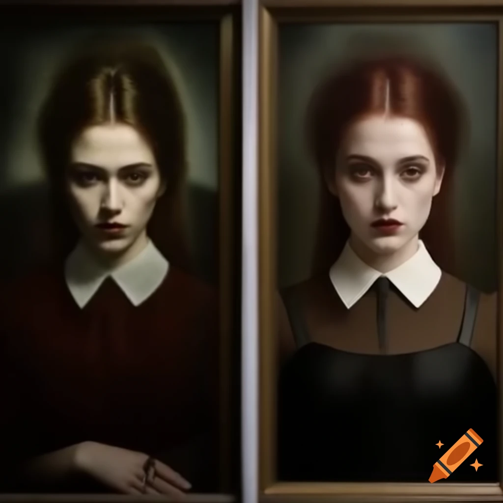 Contrast Diptych featuring Southern Slav female and Gothic woman