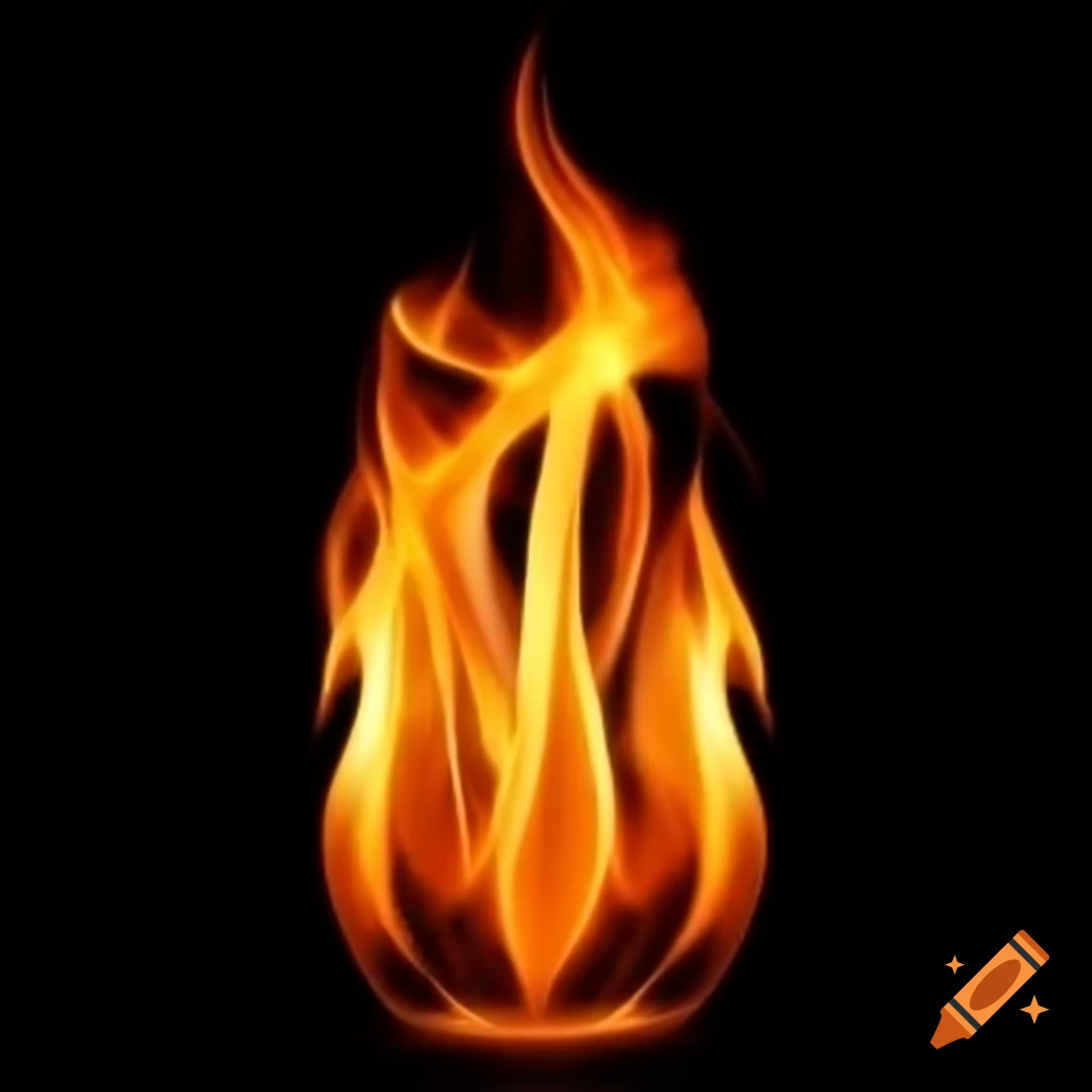 Flame with vivid colors and dynamic movement