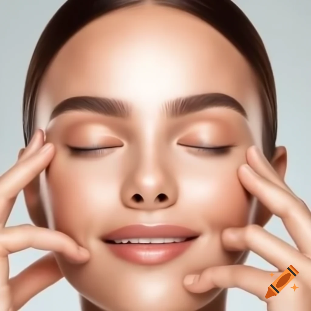 Person with youthful skin and relaxed expression, focusing on face features