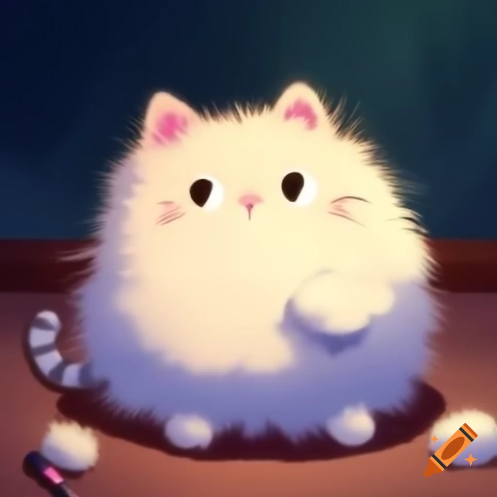 Fluffy cat fur detail