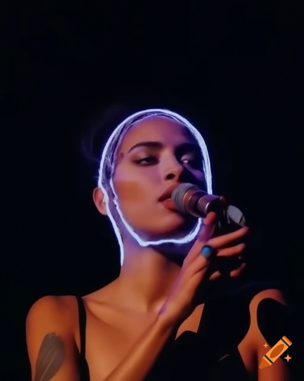 Electrifying portrait of Brazilian pop icon Anitta on stage