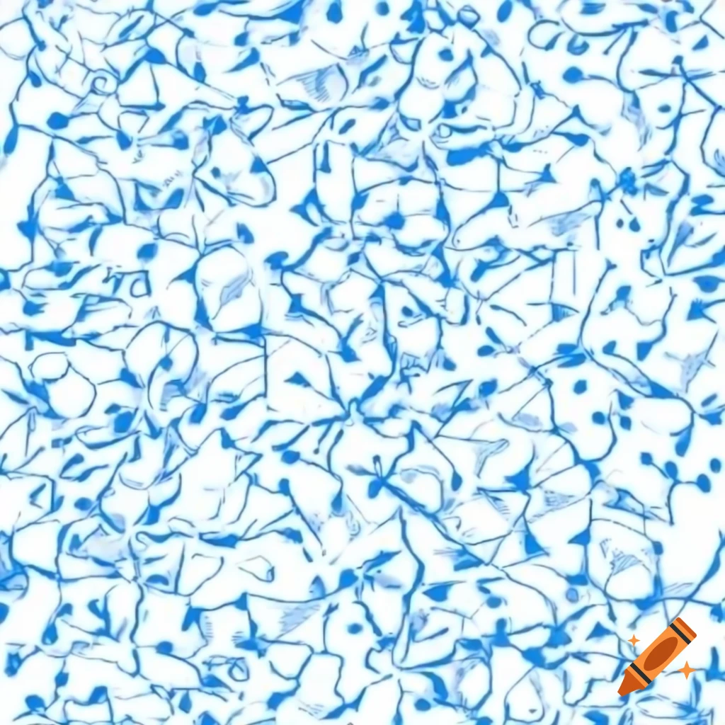 Blue sparkles of various sizes on white background