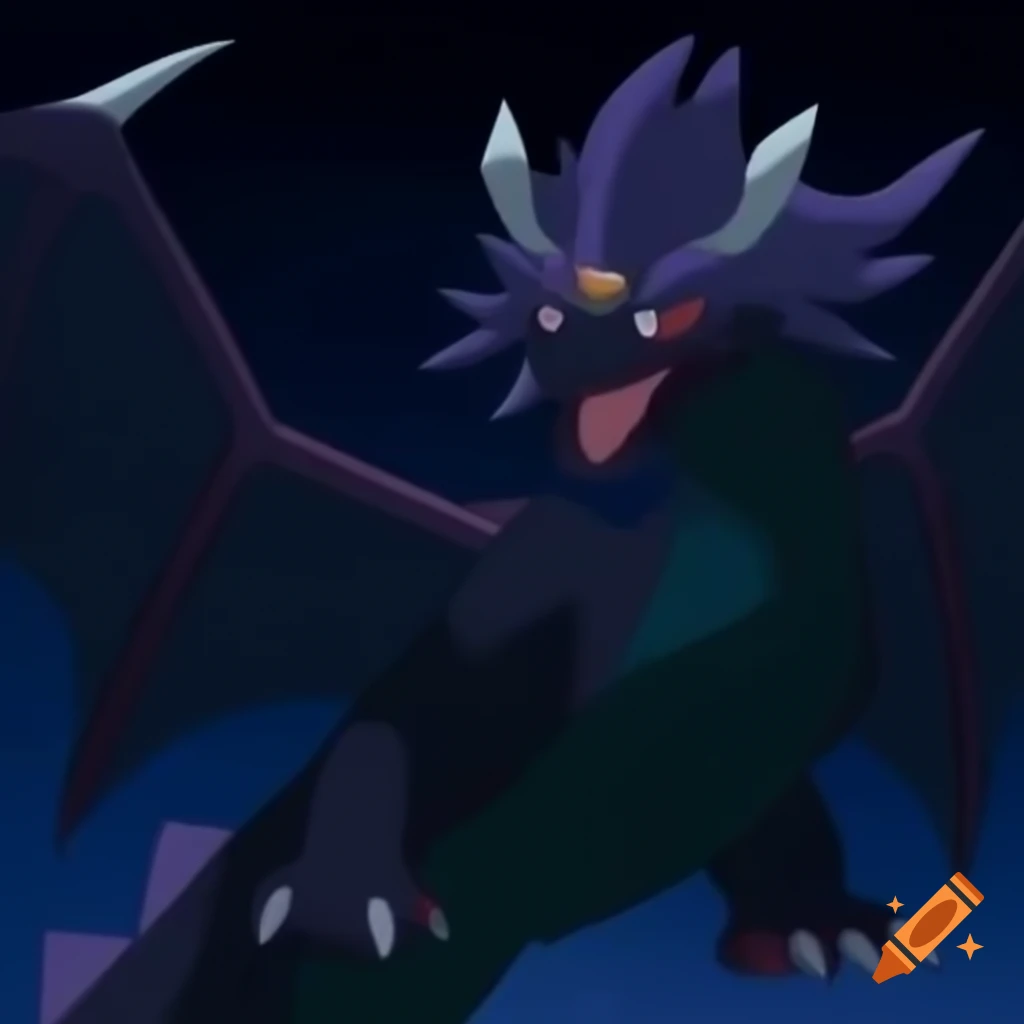 Dark Dragon character in Pokemon art style