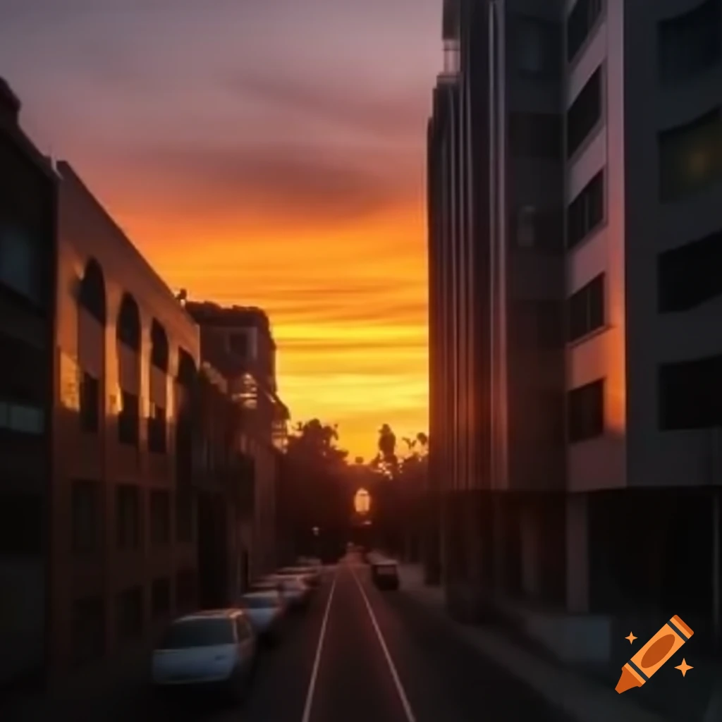 Building silhouette during sunset