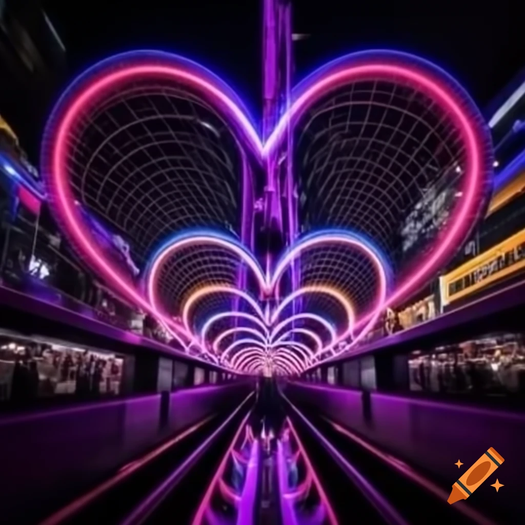 Train traveling through vibrant Tokyo illuminated by neon lights at night