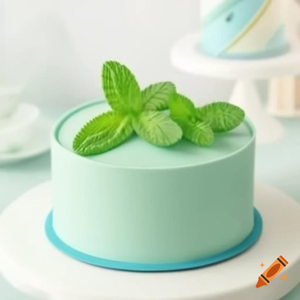 Realistic mint cake box