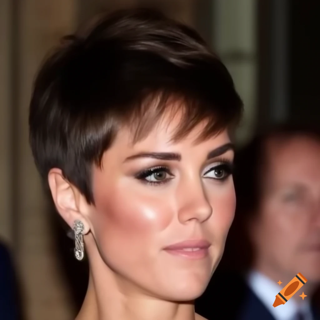 catherine-middleton-with-a-short-pixie-cut-and-clippered-sides-on-craiyon
