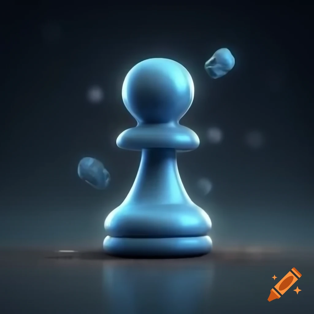 Animated chess pawn character
