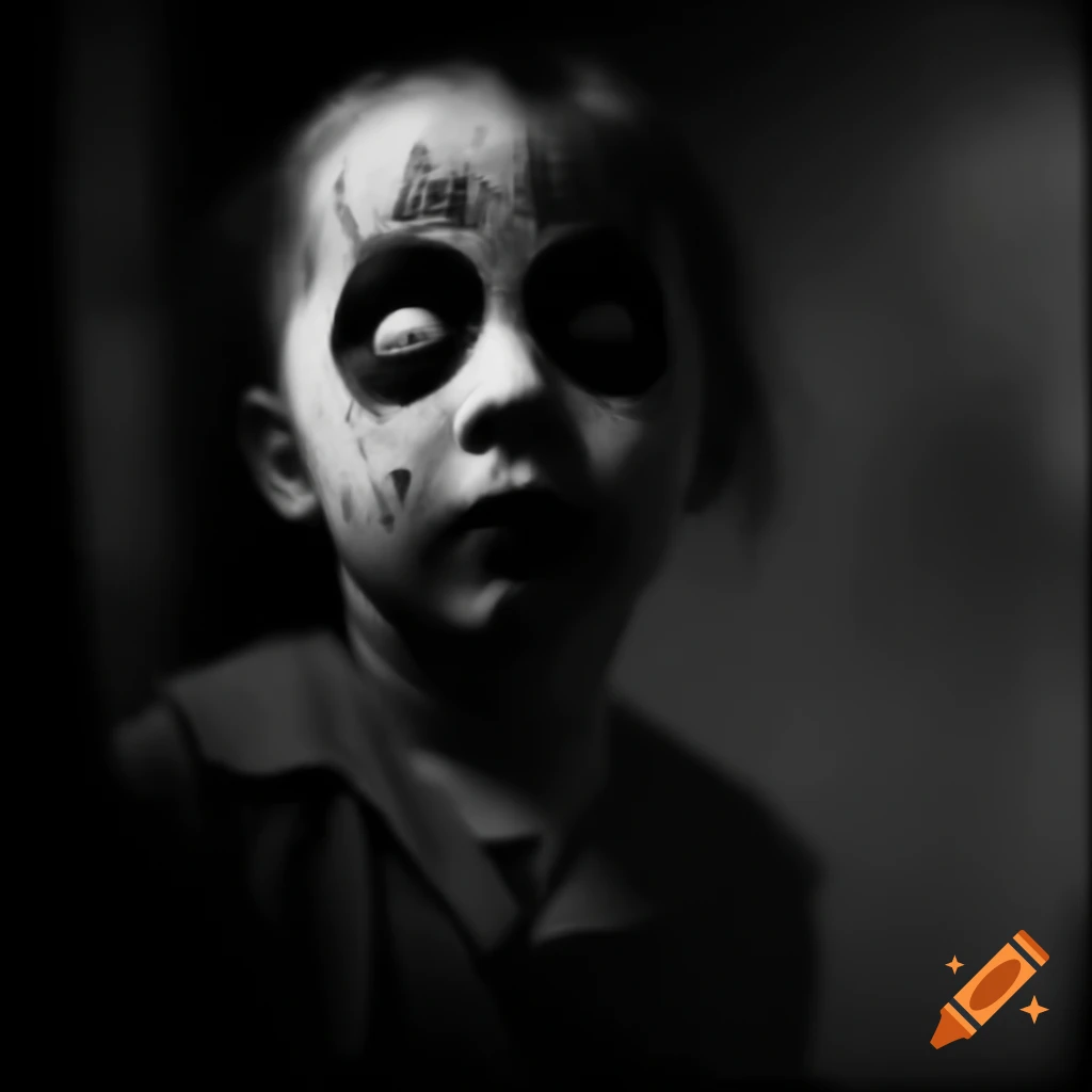 Vintage horror portrait of an orphanage